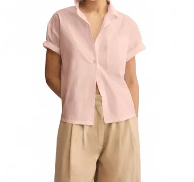 Arlo Mott Clark Split Back Top In Dusty Rose In Multi