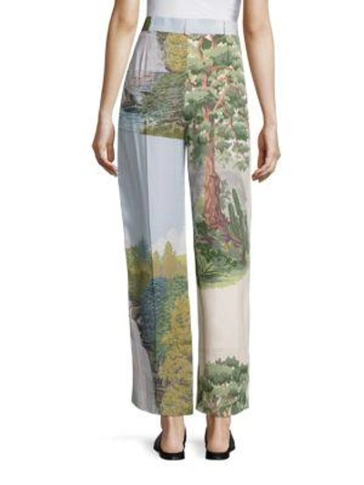 Shop Stella Mccartney Landscape Trousers In Cream