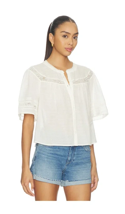Paige Cotton Embroidered Pasadena Blouse In White