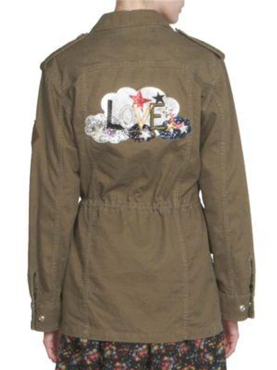 Shop Saint Laurent Army Love Parka In Khaki