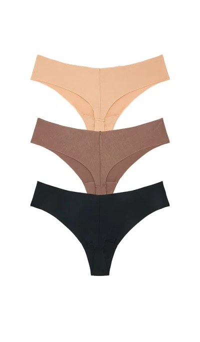 Commando Butter Thong 3 Pack In Multi
