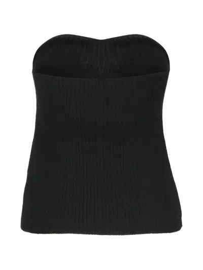 Irreplaceable Ribbed-knit Strapless Top In Black