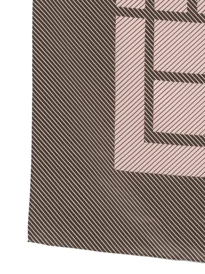 Totême Brown Monogram Solid Scarf In Brown