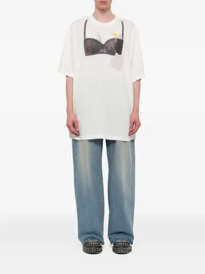 Doublet Egg Bra Graphic-print T-shirt In Multi