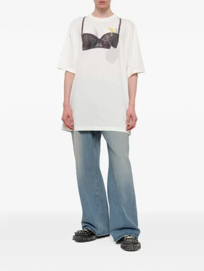 Doublet Egg Bra Graphic-print T-shirt In Multi