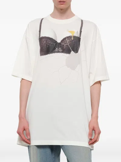 Doublet Egg Bra Graphic-print T-shirt In Multi
