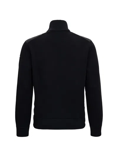 Moncler Mens Black Hybrid Padded Knitted Cardigan In Black