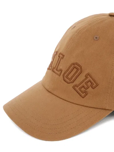 Chloé Logo-embroidered Cap In Red
