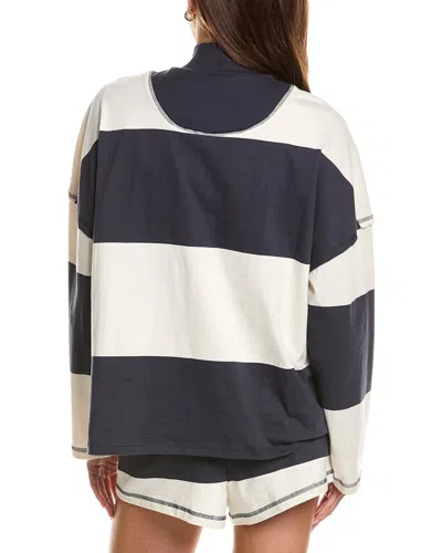 Rd Style Camille Stripe Heavy Jersey 1/2-zip Pullover In Multi