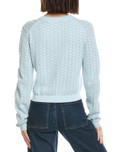 Atm Anthony Thomas Melillo Cashmere-blend Cropped Cardigan In Blue