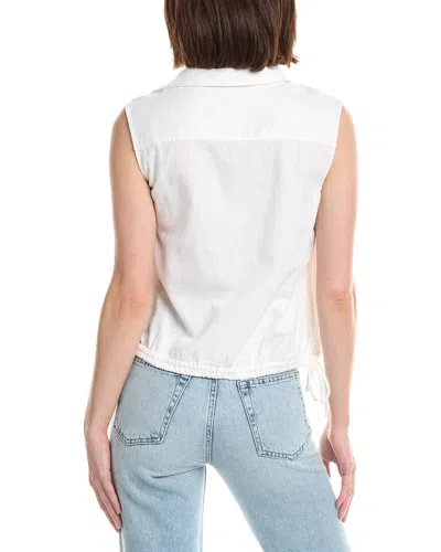 Nvlt Sleeveless Drawstring Hem Top In White