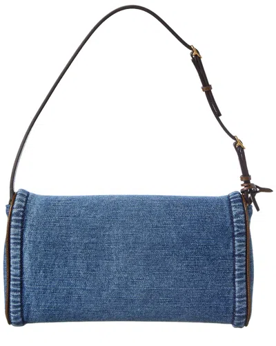 Valentino Garavani  Garavani Devain Small Denim Shoulder Bag Woman Denim Uni In Blue