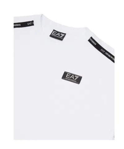 Ea7 Logo-patch T-shirt In White