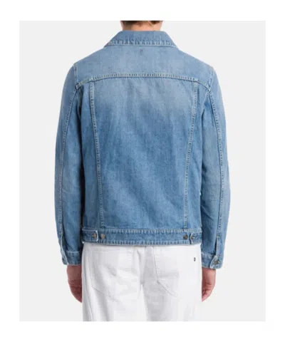 Dondup Medium Blue Wash Denim Jacket With Button-up Front In Blue