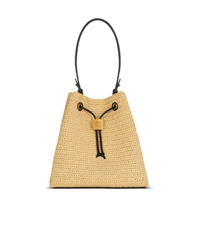 Balmain Pulse Crochet And Leather Backpack In Brown