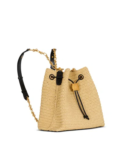 Balmain Pulse Crochet And Leather Backpack In Brown