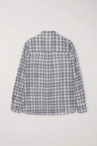 Dunst Check-pattern Long-sleeve Shirt In Blue