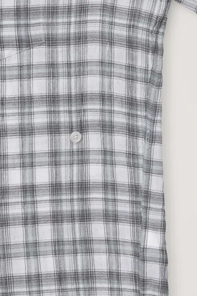Dunst Check-pattern Long-sleeve Shirt In Blue