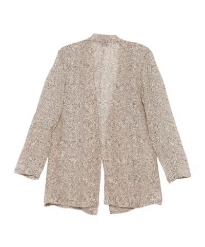 Alysi Single-breasted Blazer Jacket In Brown
