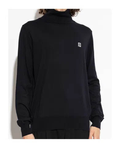 Balmain Turtleneck Sweater In Black