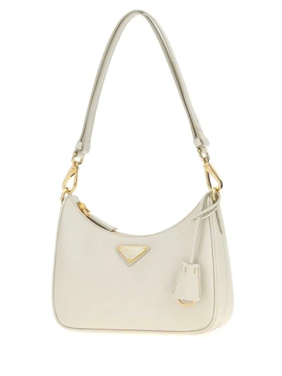 Prada Re-edition Mini Shoulder Bag In White