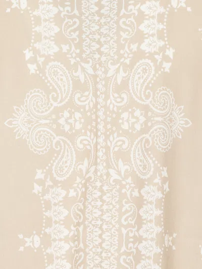 Mc2 Saint Barth Milos Printed Open-front Jacket In Brown