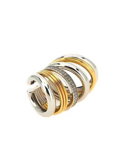 Rabanne Punk Two-tone Single Ear Cuff In Gold