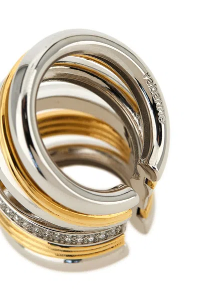 Rabanne Punk Two-tone Single Ear Cuff In Gold