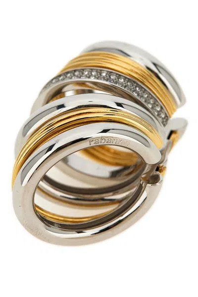 Rabanne Punk Two-tone Single Ear Cuff In Gold
