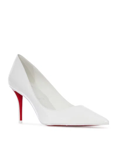 Christian Louboutin Women Miss Z 100mm Pumps In Pearlescent Leather In White