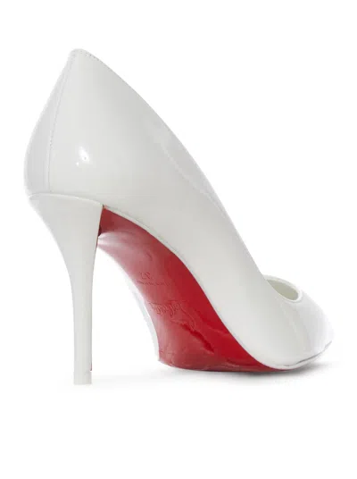 Christian Louboutin Women Miss Z 100mm Pumps In Pearlescent Leather In White