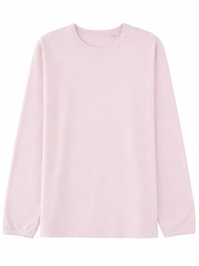 Sunflower Pink Solid Crew Neck T-shirt In Pink
