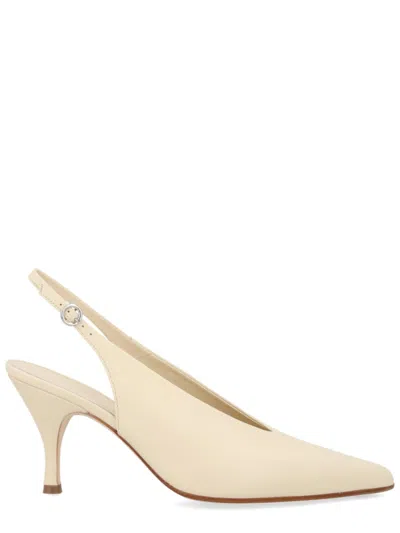 Aeyde Neutrals Pointed Toe Slingback Pumps In Multi