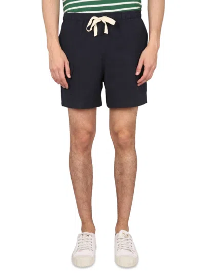 Howlin' Bermuda Shorts Elastic Waist Back Pocket In Dark Blue