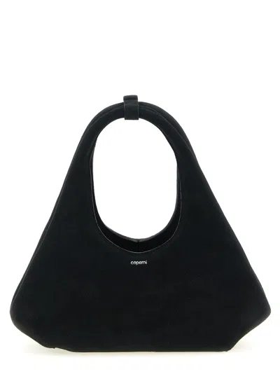 Coperni Mini Folded Leather Tote Bag In Black