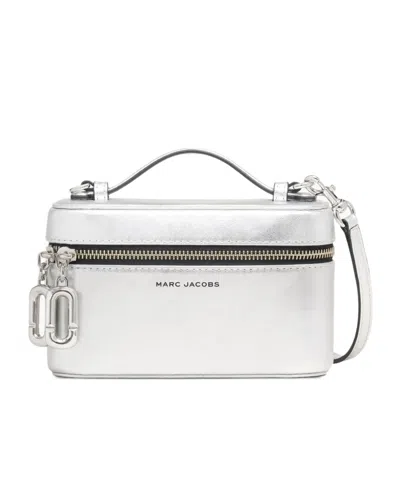 Marc Jacobs Mini Structured Handbag With Zip-around Closure In Silver
