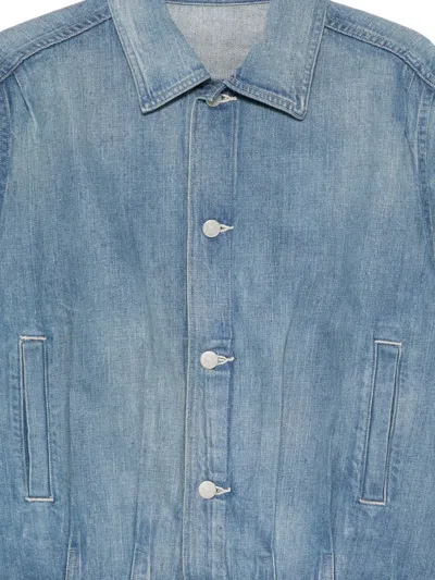 Auralee Button-up Denim Jacket In Blue