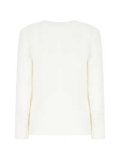 Antonelli Single-button Collarless Jacket In White