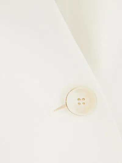 Antonelli Single-button Collarless Jacket In White