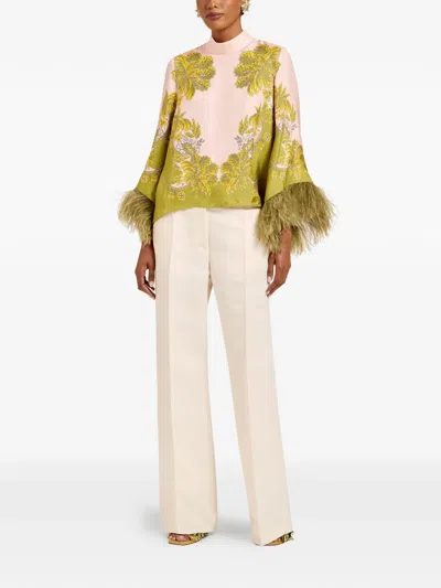 La Doublej Make An Exit Top In Green