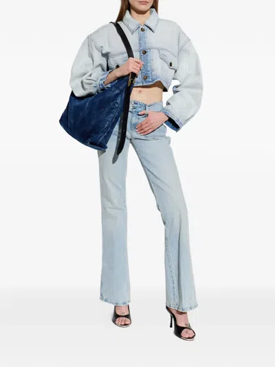 Diesel D-hush Patch-pocket Jeans In Blue