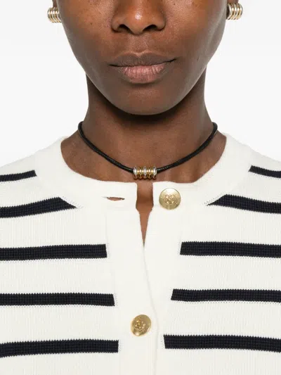 Gant Striped Button-up Cardigan In Multi