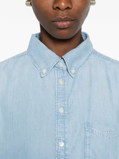Gant Button-down Jacket In Blue