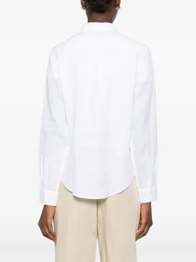 Gant Regular Fit Linen Shirt In White