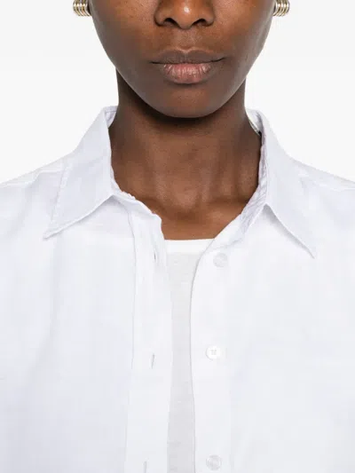 Gant Regular Fit Linen Shirt In White