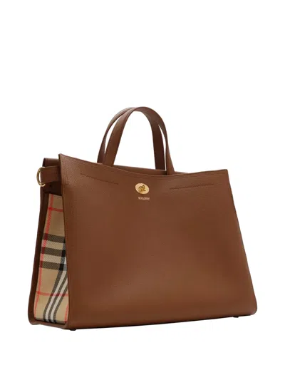Burberry Medium Cotswolds Check Tote In Blue