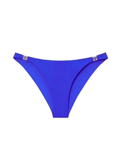 Tory Burch Solid Bikini Bottoms In Blue