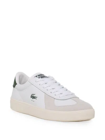 Lacoste Baseshot Pro Logo-detail Sneakers In White