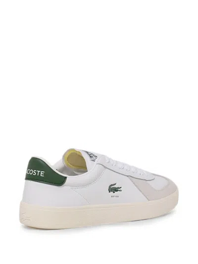 Lacoste Baseshot Pro Logo-detail Sneakers In White