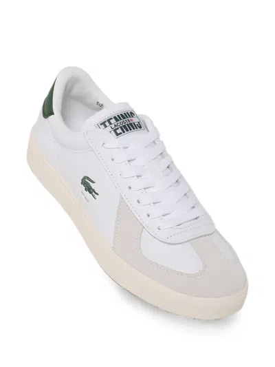 Lacoste Baseshot Pro Logo-detail Sneakers In White